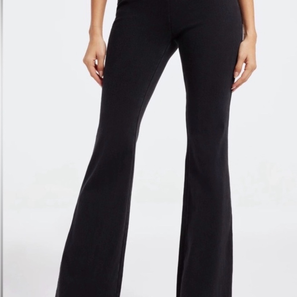 Good American Black Flare Jeans